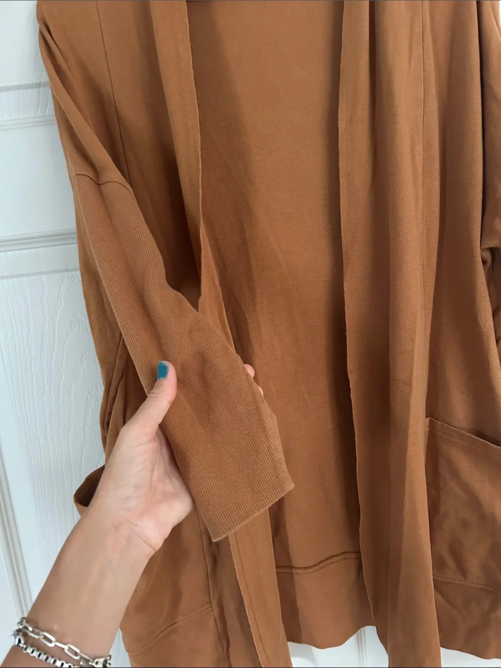 Pact organic airplane style cardigan, chai, XS/S
